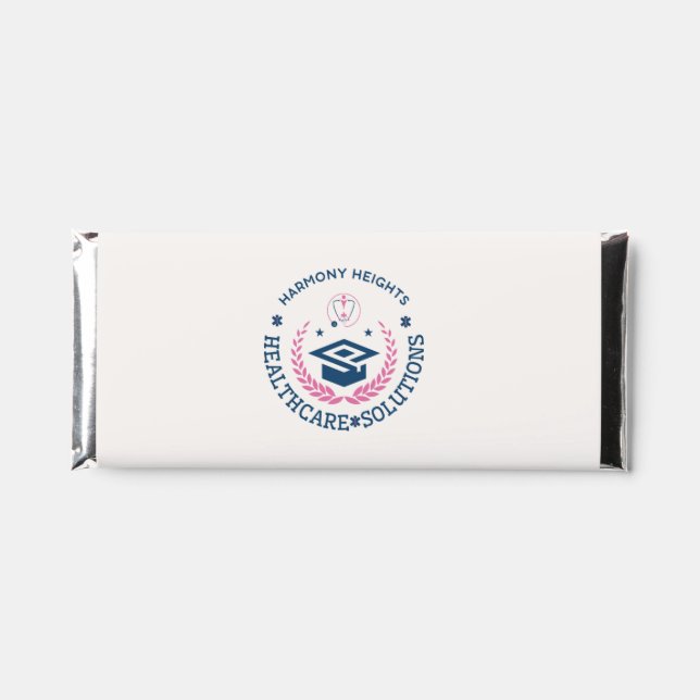 Harmony Heights Healthcare Solutions Company Logo Hershey Bar Favors (Front)