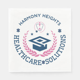 Harmony Heights Healthcare Solutions Company Logo Napkins