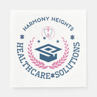 Harmony Heights Healthcare Solutions Company Logo Napkins