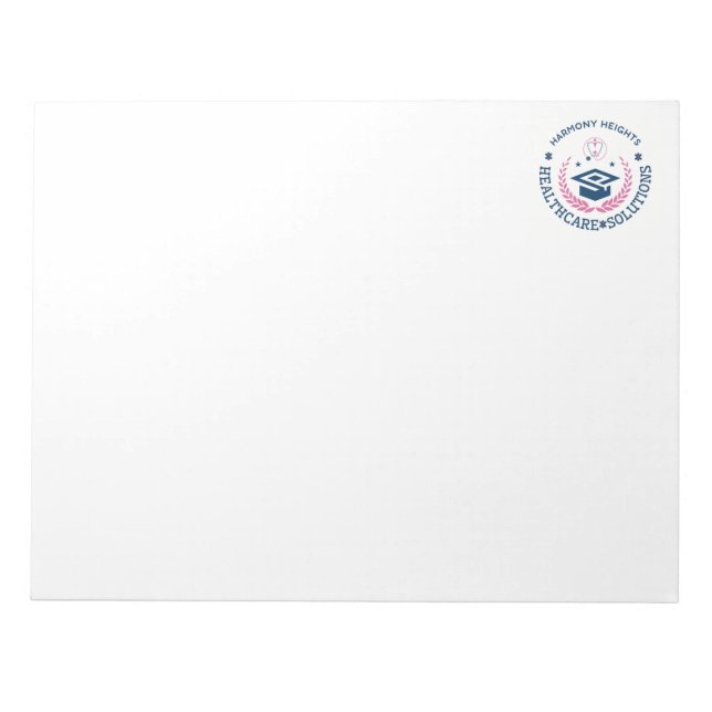 Harmony Heights Healthcare Solutions Company Logo Notepad (Front)