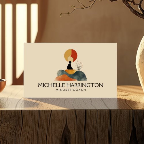 Harmony Horizon Life Coach Therapist Meditation Business Card