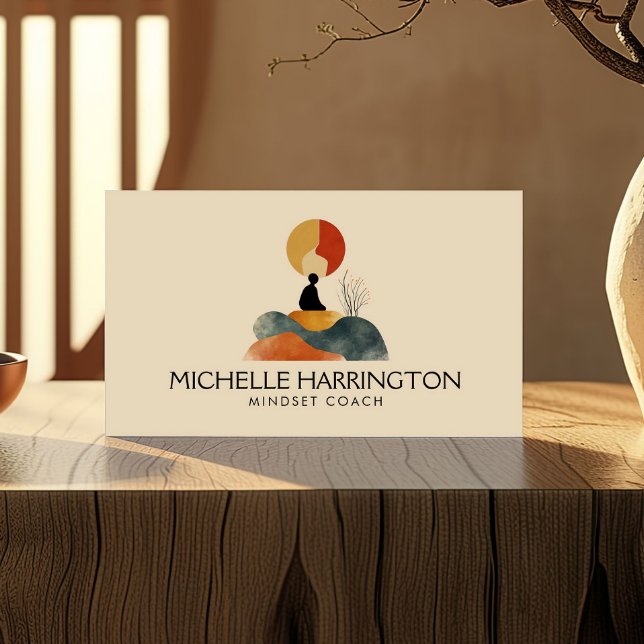 Harmony Horizon Life Coach, Therapist, Meditation Business Card (Creator Uploaded)