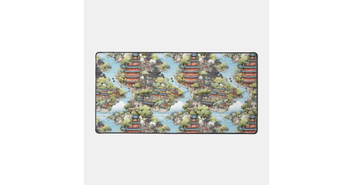 Harmony Horizons An Exquisite Asianinspired Desk Desk Mat Zazzle