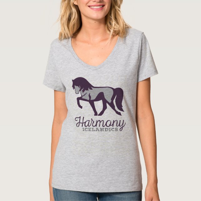 Harmony Icelandics V Neck T-Shirt (Front)