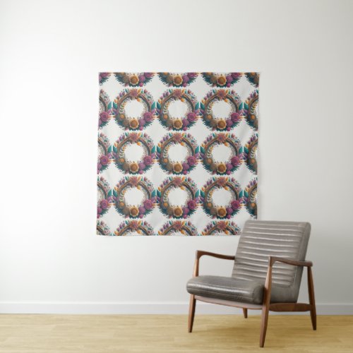  Harmony in Bloom A Mesmerizing Floral Mandala Tapestry