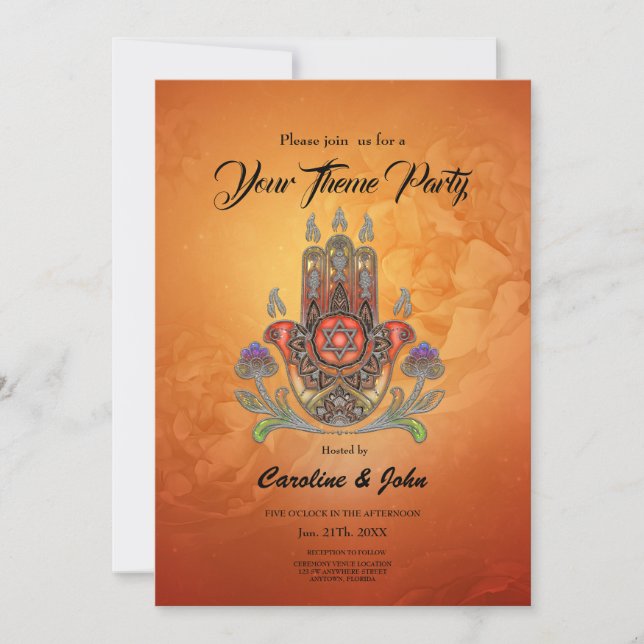 Harmony in color and form invitation (Front)