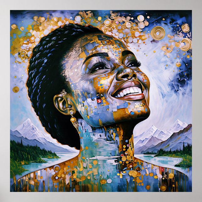 "Harmony in Gold and Sky"      Poster (Front)