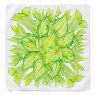 'Harmony in Green' on a Bandana