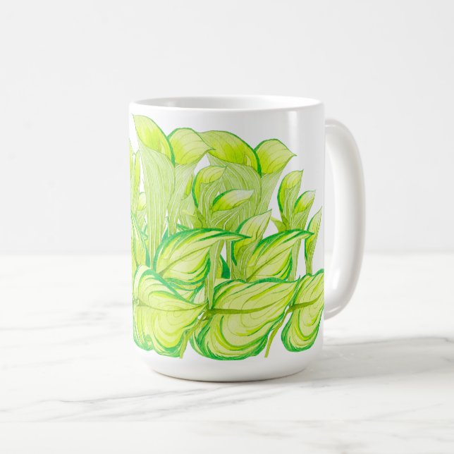 'Harmony in Green' on a Classic Mug (Front Right)