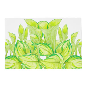 'Harmony in Green' on a Laminated Placemat
