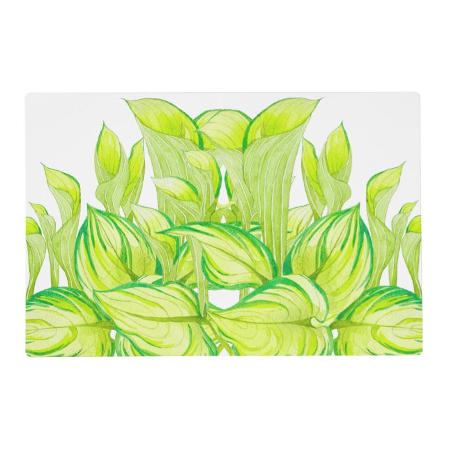 'Harmony in Green' on a Laminated Placemat (Front)