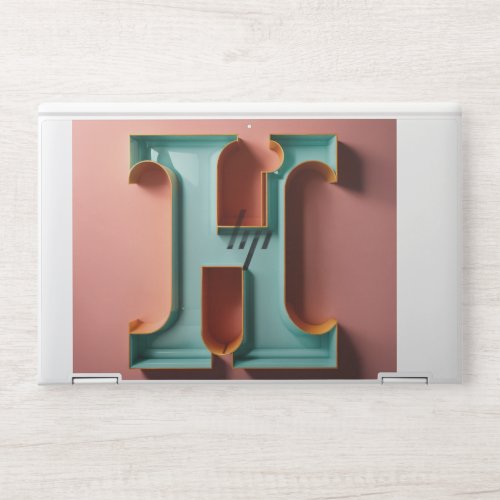 Harmony in H A Stylish Letter H Design HP Laptop Skin