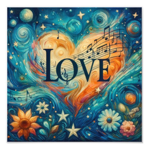 Harmony in Hues A Symphonic Love Ode Photo Print