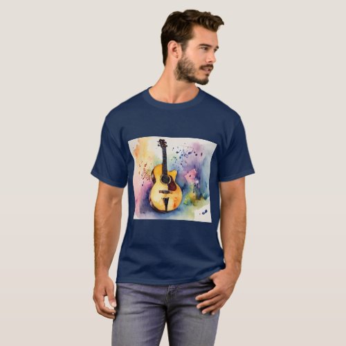 Harmony in Hues Musical Watercolour Symphony T_Shirt
