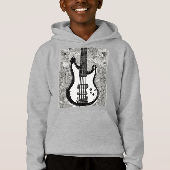 Harmony in Lines: Diverse Instruments T-Shirt Hoodie (Front)
