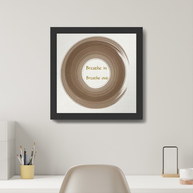 "Harmony in Motion: Zen Circles Wall Art" Framed Art (Home Office)