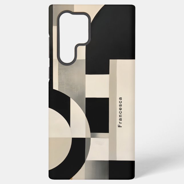 Harmony in Shades: Abstract Composition of B & w Samsung Galaxy Case (Back)