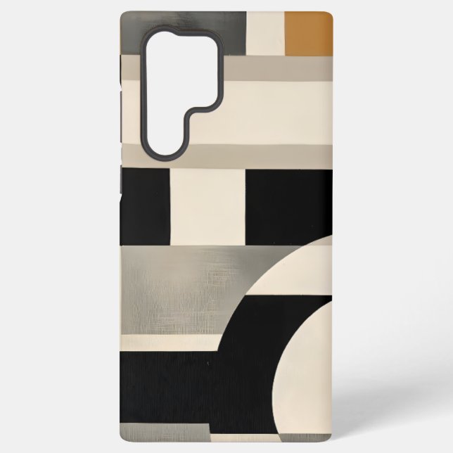 Harmony in Shades: Abstract Composition of B & w Samsung Galaxy Case (Back)