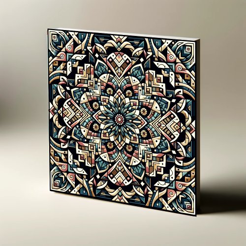 Harmony in Symmetry A Geometric Masterpiece Ceramic Tile