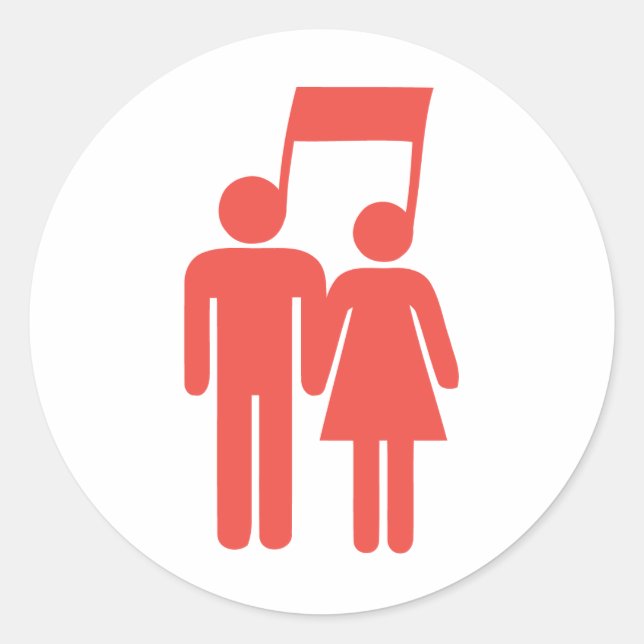 Harmony in Sync Classic Round Sticker (Front)