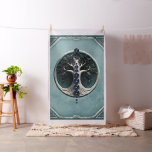 Harmony in teal, Mystical Tree of Life Fabric