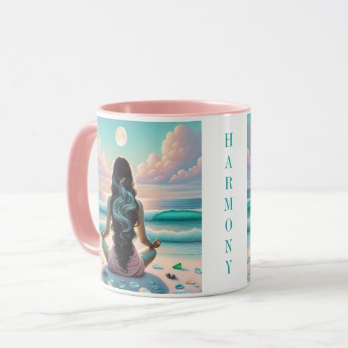 Harmony Meditation on Beach Mug