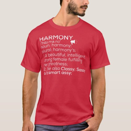 Harmony Name Harmony Definition Harmony Female Nam T_Shirt