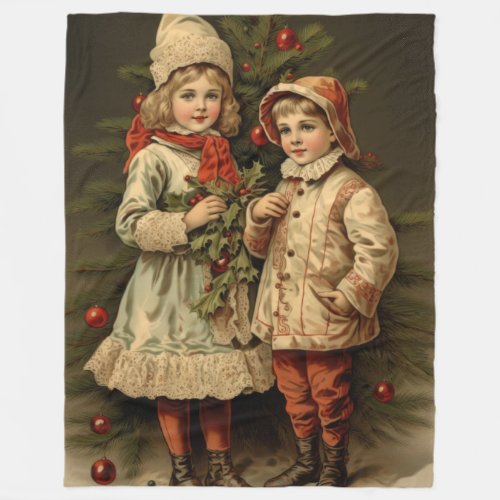 Harmony of Holidays Retro Christmas Blanket 