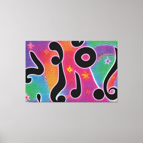 Harmony of Knowledge Colorful Abstract Canvas Print