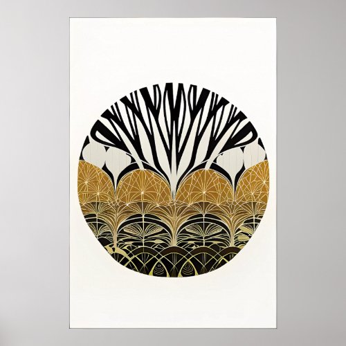 Harmony of Lines Minimalist Abstract Boho Design Poster