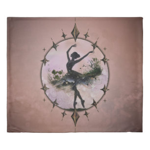 Harmony of Movement The ballerina in the starlight Duvet Cover