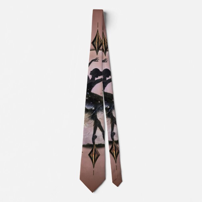 Harmony of Movement The ballerina in the starlight Neck Tie (Front)