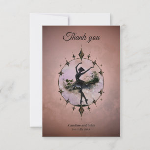 Harmony of Movement The ballerina in the starlight Thank You Card