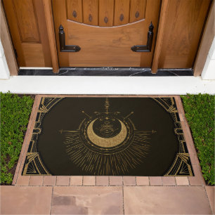 Harmony of the elements: moon, gold and geometry. doormat