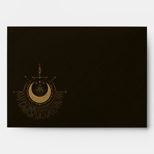 Harmony of the elements: moon, gold and geometry.  envelope (Front)