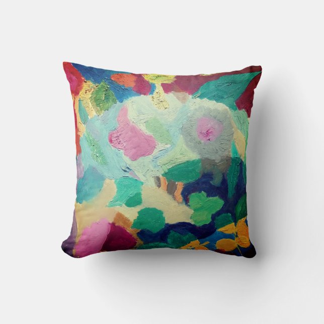 harmony on pellow throw pillow (Front)
