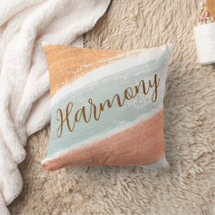 Harmony Pale Terracotta Stripe Throw Pillow