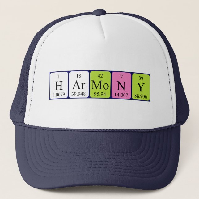 Harmony periodic table name hat (Front)