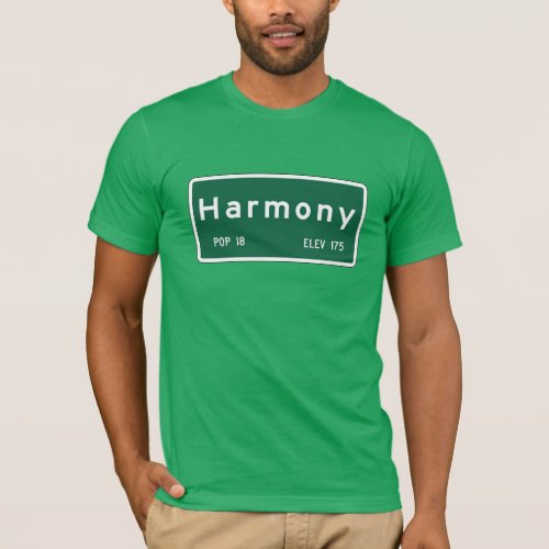 Harmony Road Marker California USA T_Shirt
