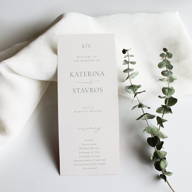 HARMONY Sage Green Wedding Program (Creator Uploaded)