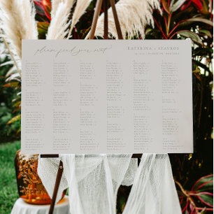 HARMONY Sage Wedding Alphabetical Seating Chart Foam Board