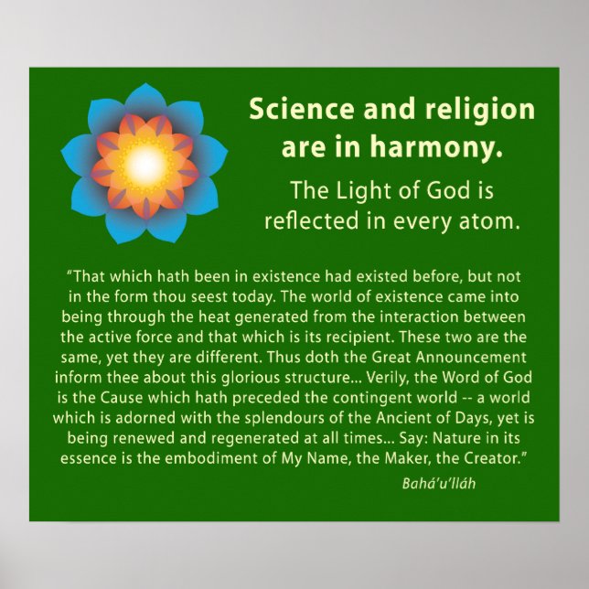 Harmony Science Religion Poster (Front)