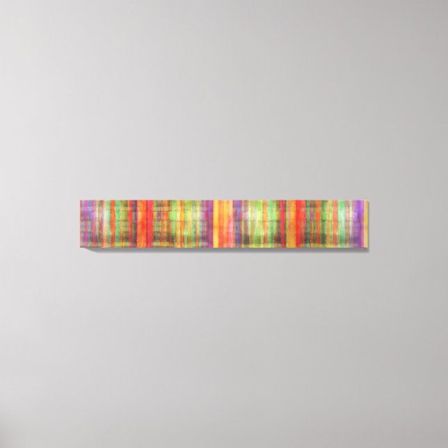 Harmony Stripes Abstract Modern Art Wrapped Canvas Print (Front)