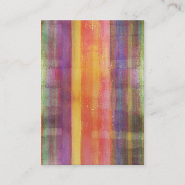 Harmony Stripes Colors Abstract Art Business Cards (Front)