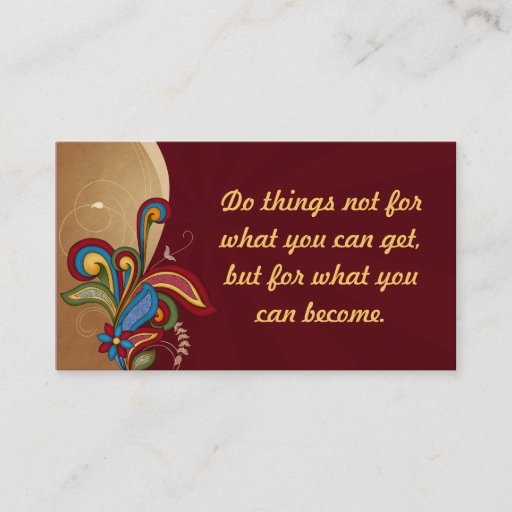 Customizable Harmony Swirl Affirmation /Business Cards