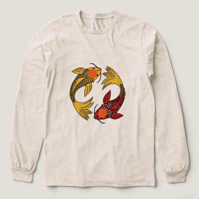 Harmony T-Shirt, Japanese koi fish Tri-Blend Shirt (Design Front)
