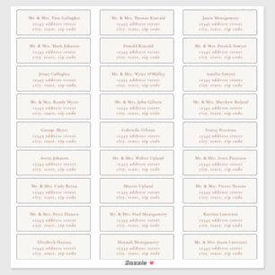 HARMONY Terracotta Guest Address Labels