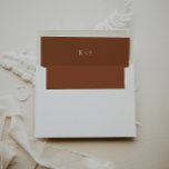 HARMONY Terracotta Wedding Envelope<br><div class="desc">HARMONY,  wedding invitation envelope. Features,  botanical branch monogram on terracotta rust orange color lining and return address template on back flap.</div>