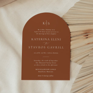 HARMONY Terracotta Wedding Invitation