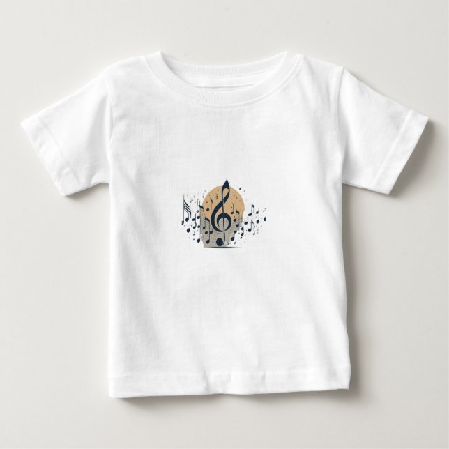 Harmony Threads: Where Music Meets Fashion Baby T-Shirt (Front)